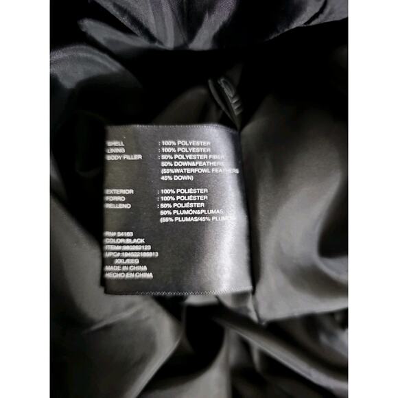 Kenneth Cole Reaction ~Woman Plus Size XXL~ Black Puffer Jacket Long Coat Hooded - Picture 4 of 14